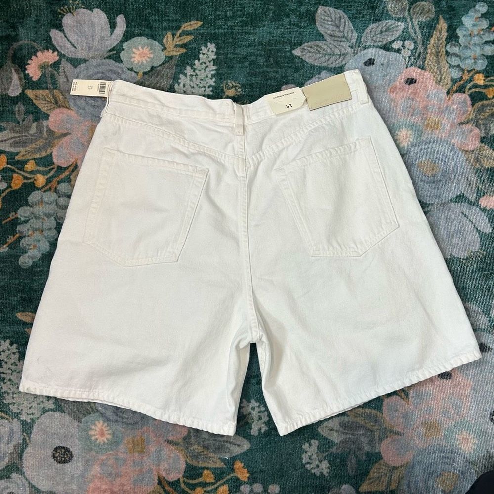 Citizens of Humanity White High-Waist Jean Shorts - Picture 3 of 16